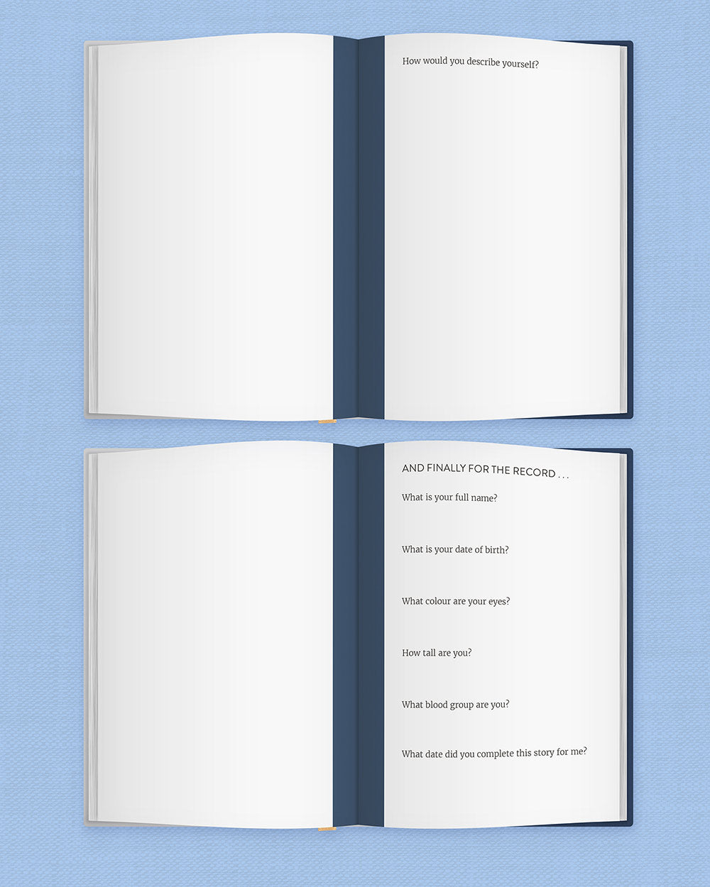 Memory Book Dear Son From You To Me Journal Timeless of the book open on a blue background
