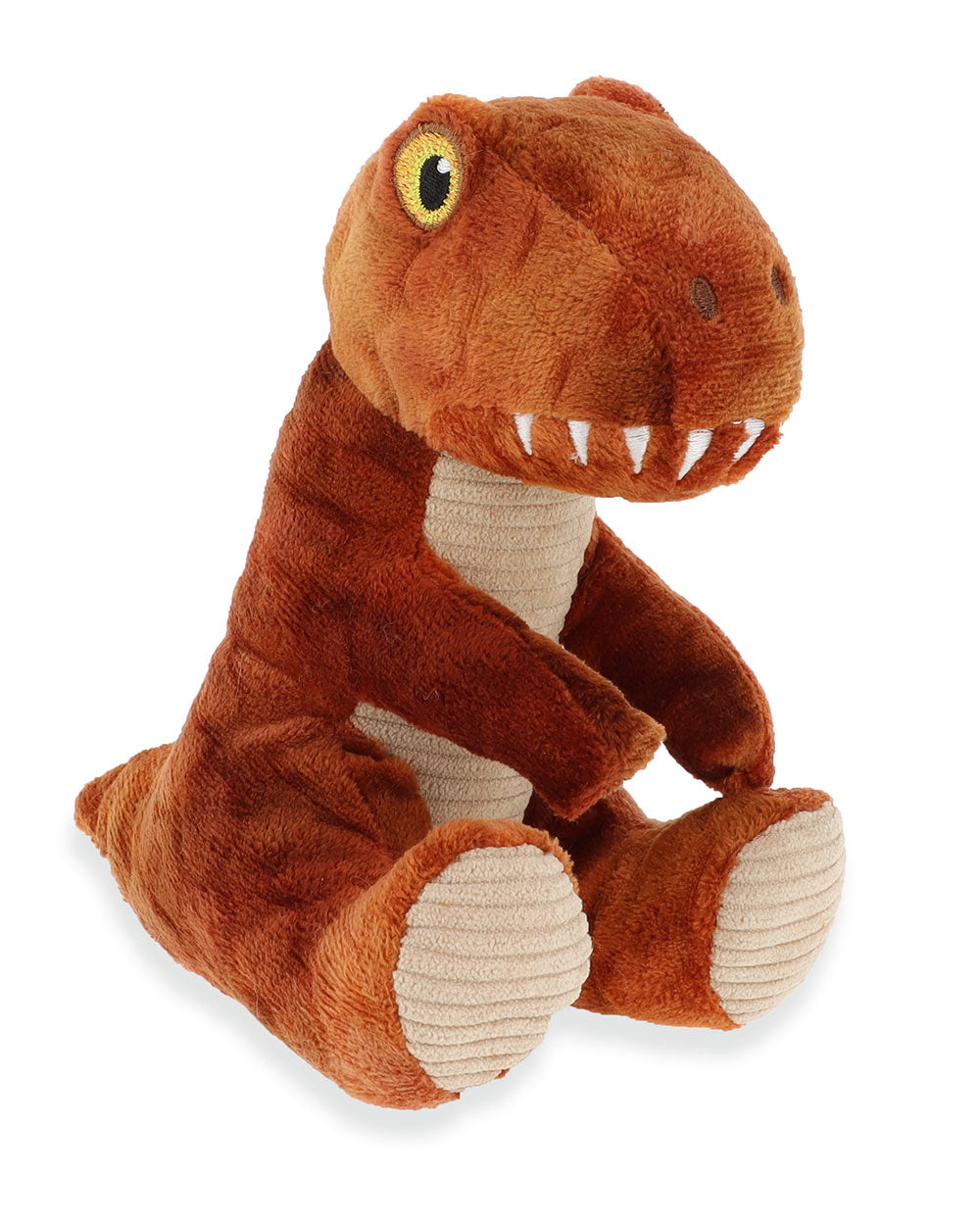 Keeleco Soft Toy Orange Dinosaur 12cm 100% Recycled on a white back ground