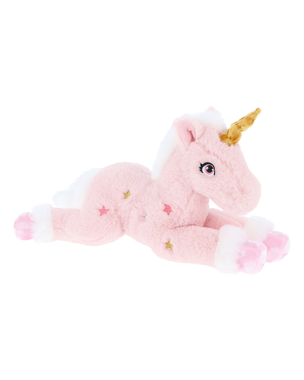 Keeleco Pink Unicorn Kids Soft Toy 35cm on a white back ground