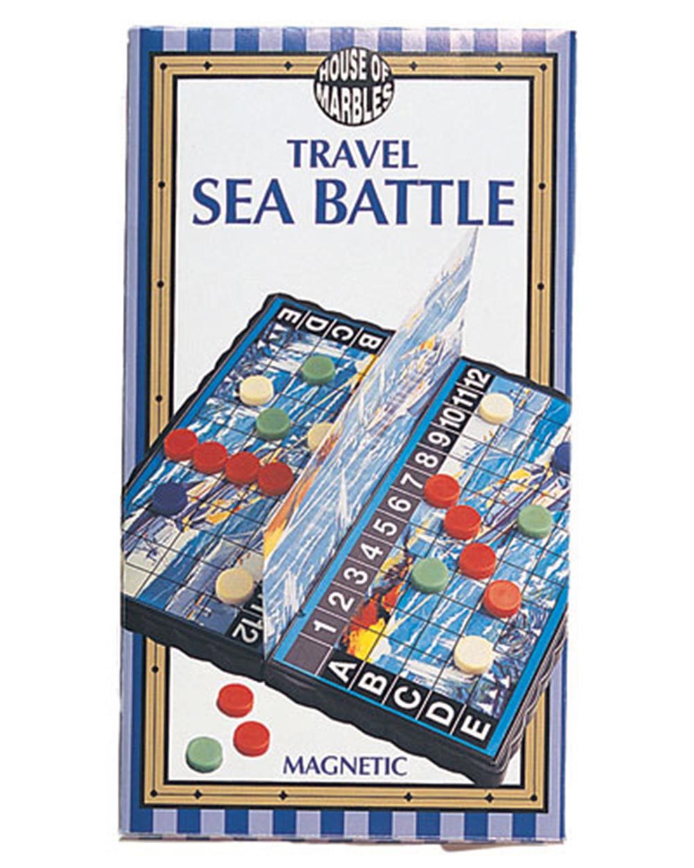 battleships magnetic travel game. photo of the front of the box