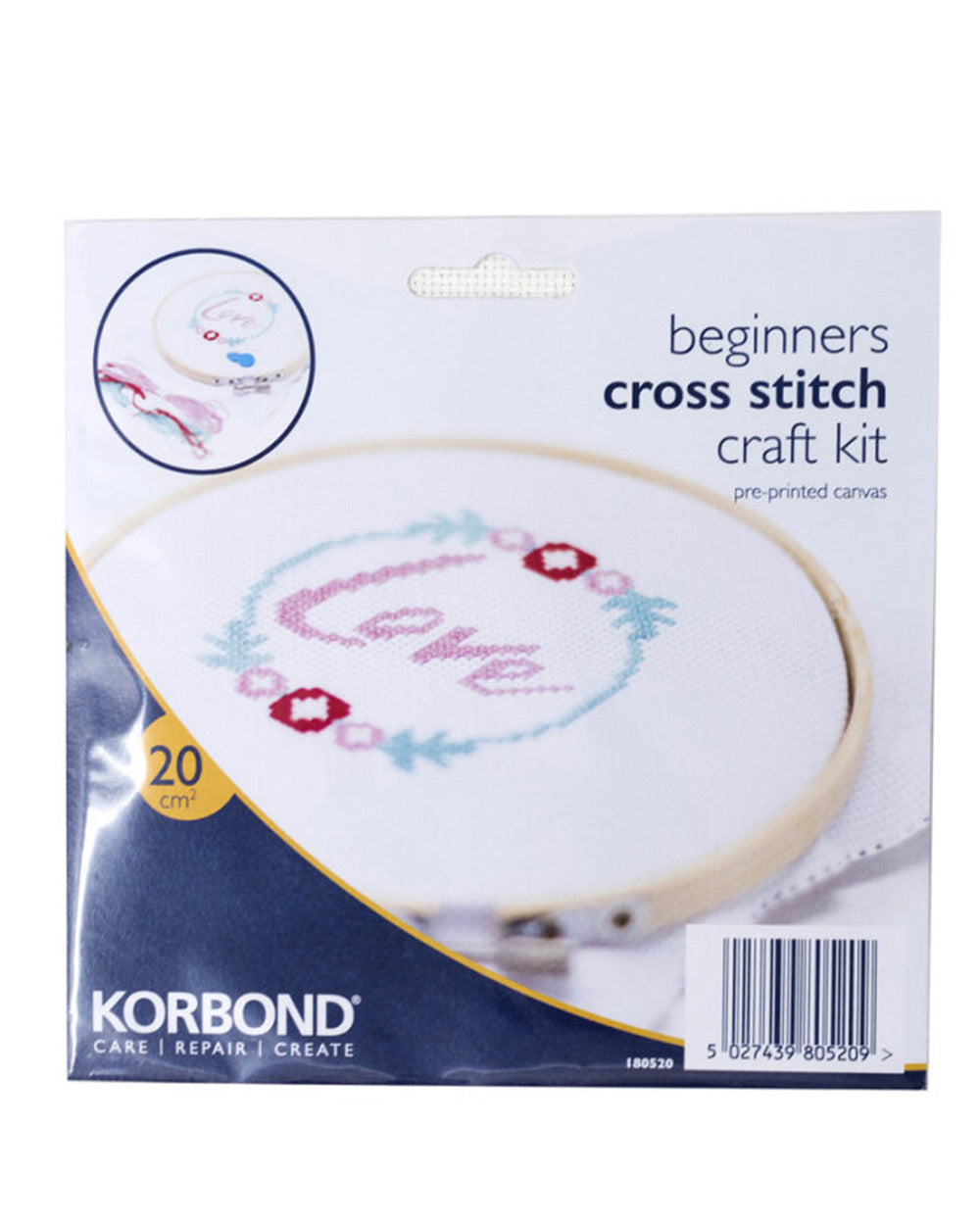 Love Wreath Cross Stitch Kit For Beginners packaged
