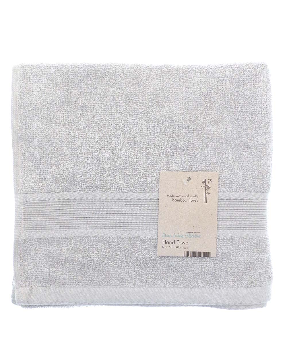 Eco Friendly Bamboo Hand Towels Silver Grey 50 x 90cm
