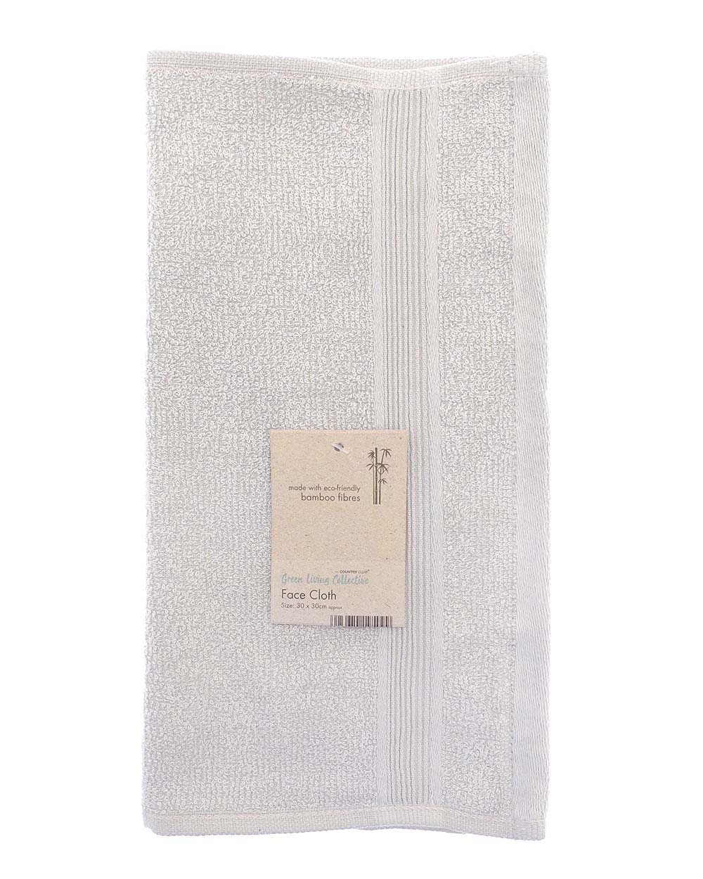 Eco Friendly Bamboo Face Cloths Flannel Silver Grey