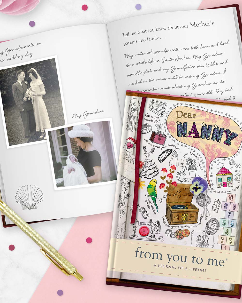 Memory Book Dear Nanny Keepsake Sketch Collection