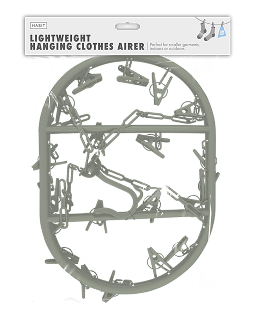 hanging clothes airer Khaki