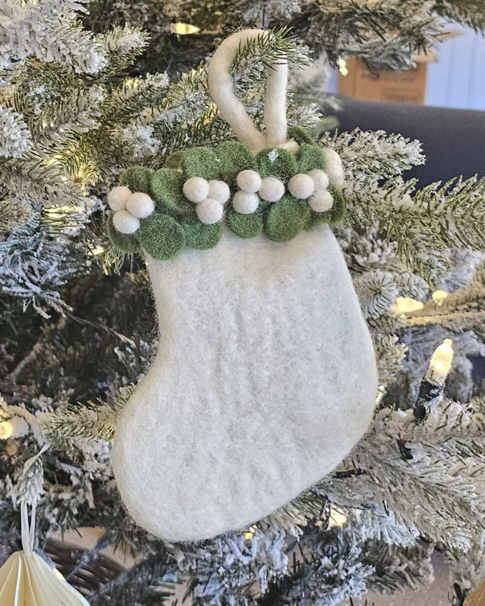 Handmade Christmas Decoration White Mistletoe