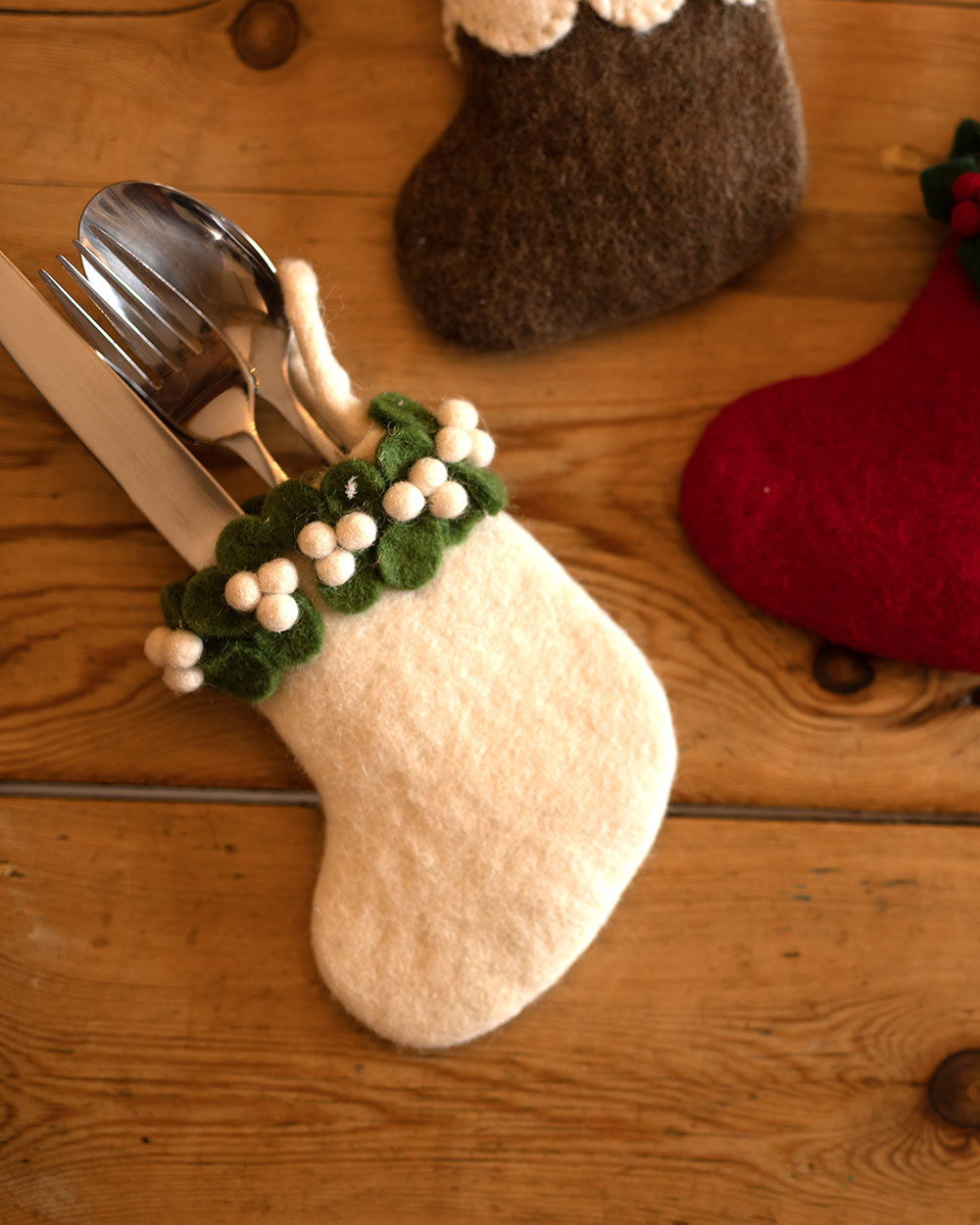 Handmade Christmas Decoration White Mistletoe