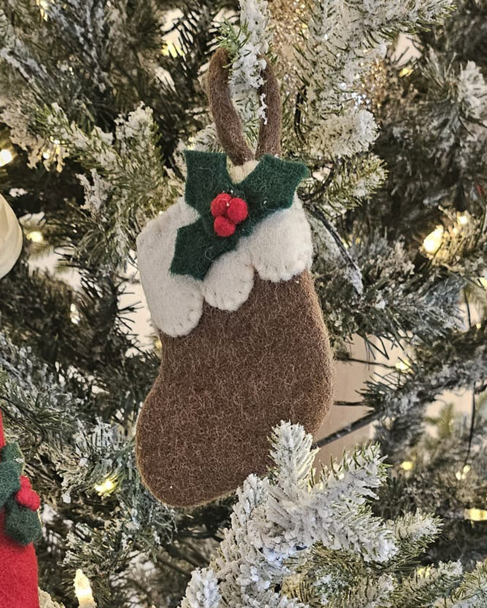 Felt Christmas Decorations Handmade Stocking Xmas Pud