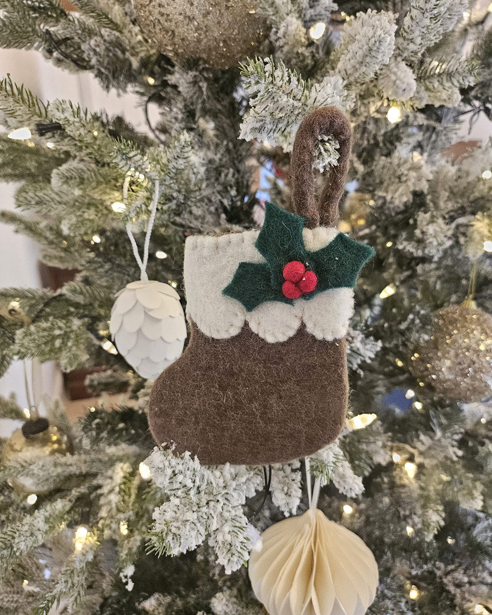Felt Christmas Decorations Handmade Stocking Xmas Pud