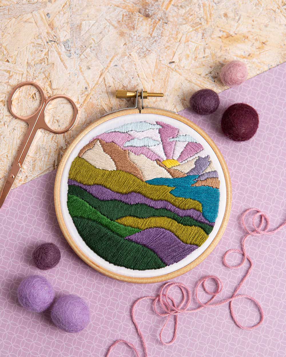 Highland Hike Mini Embroidery Kit Craft