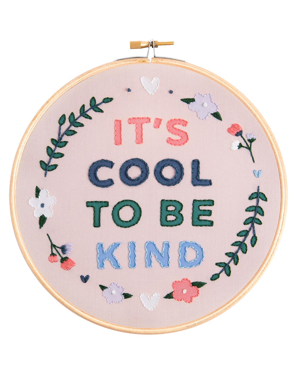 It's Cool To Be Kind Embroidery Kit
