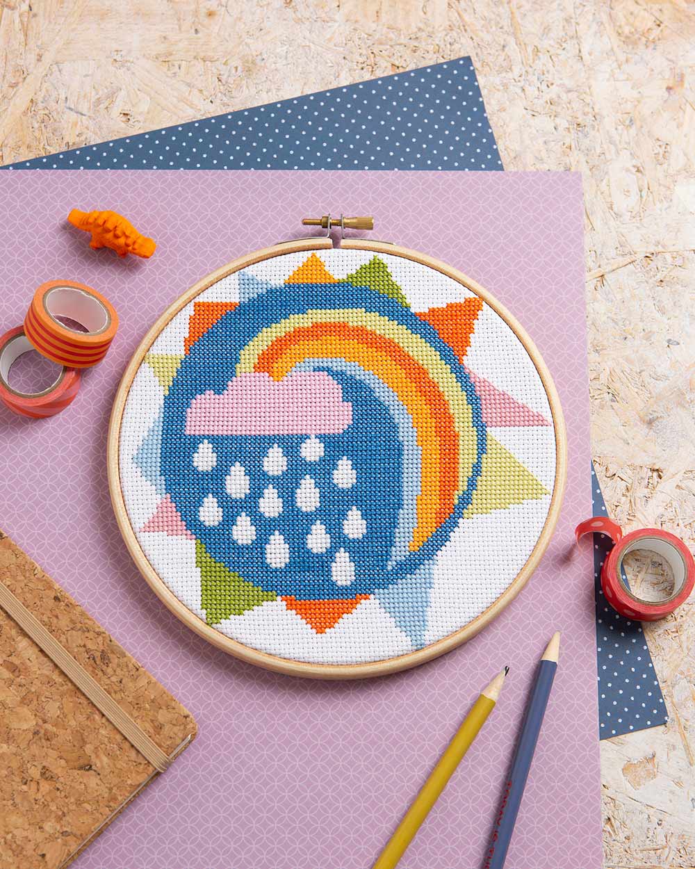 Rainbow Cross Stitch Kit Age 12+