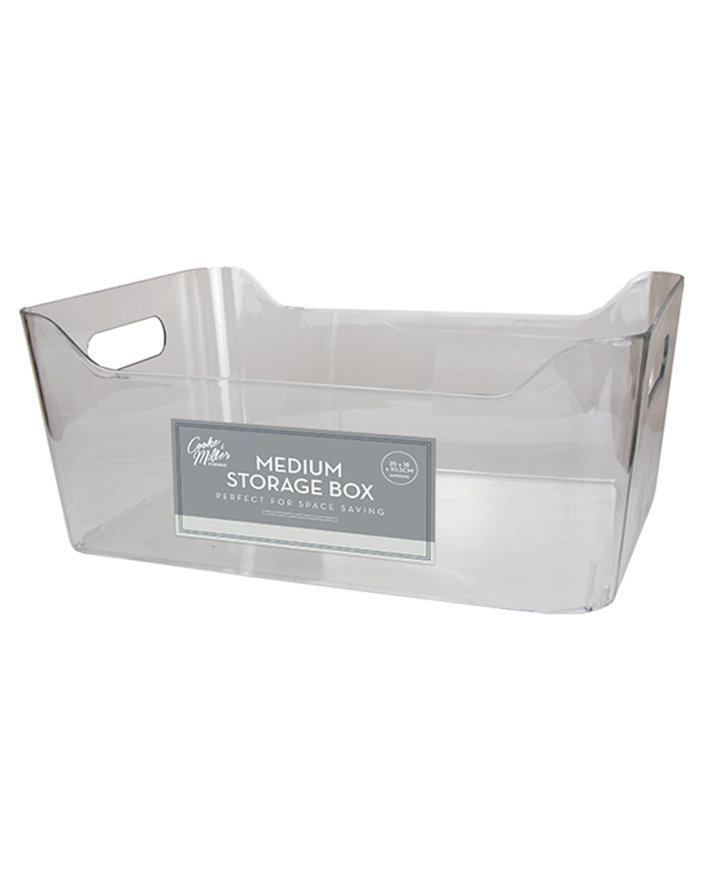 Medium Storage Box Clear Organise Home Kitchen