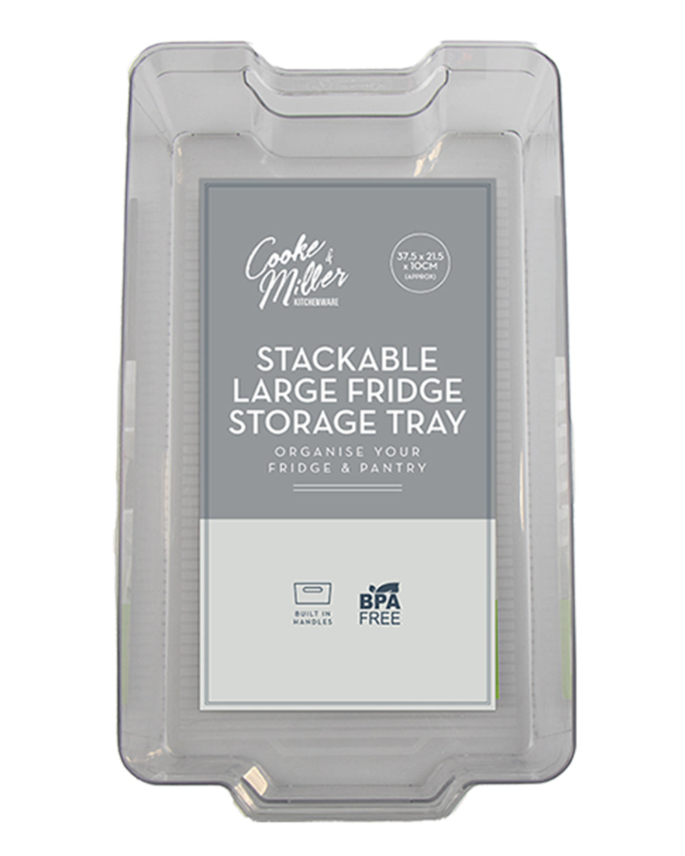 Fridge Storage Tray Large Container Clear Stackable