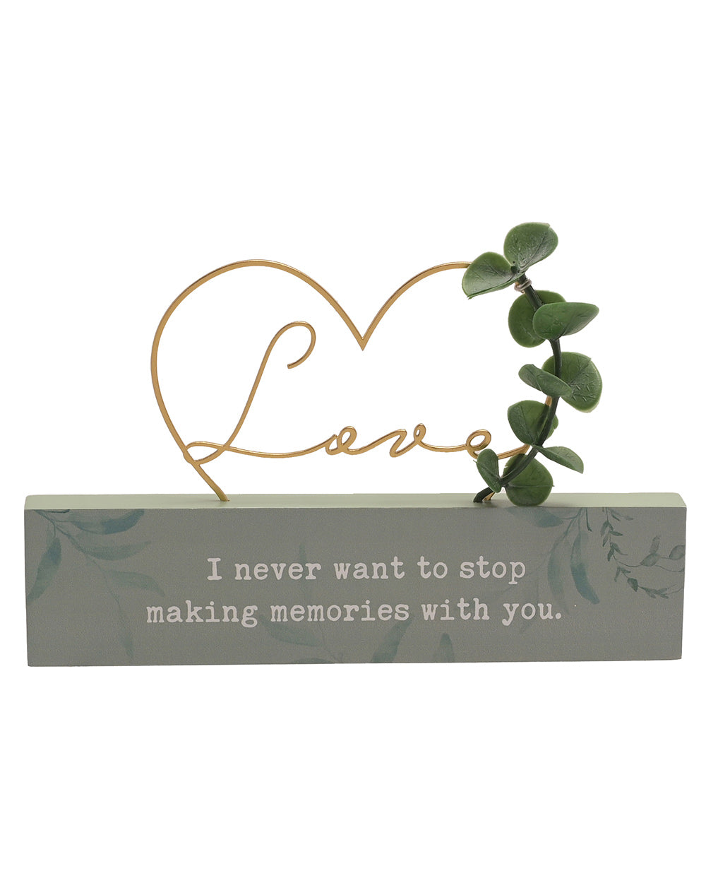 Love Story Plaque Ornament Gift Eucalyptus