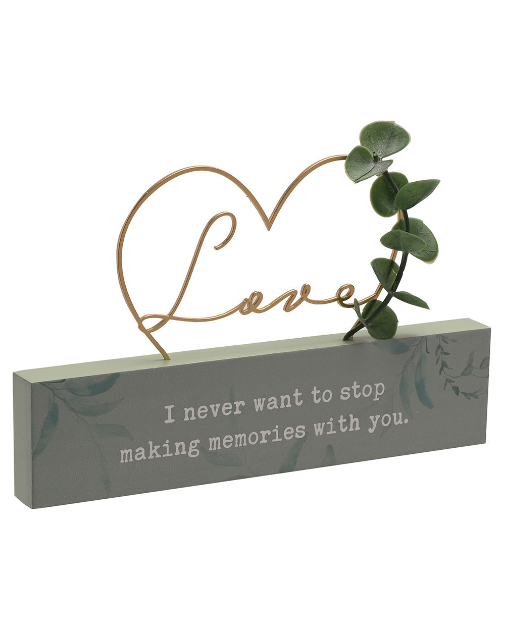Love Story Plaque Ornament Gift Eucalyptus