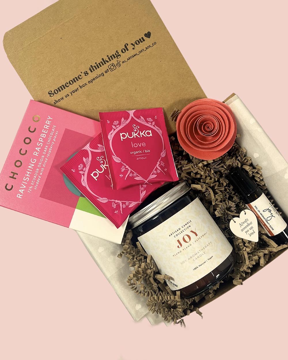 Grief Sympathy Hamper Gift Box Pink Joy