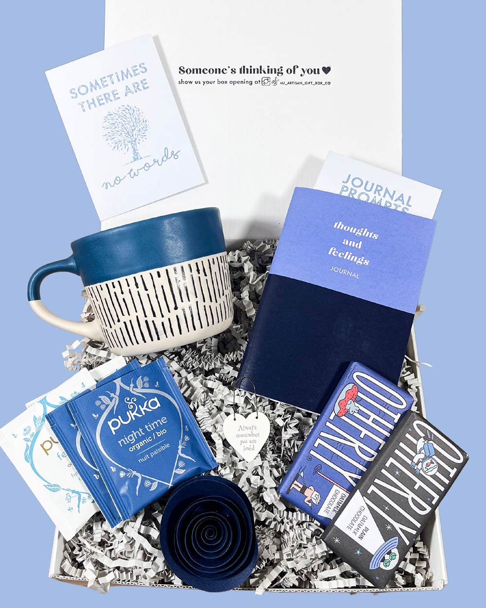 Sympathy Hamper Gift Box Thinking Of You For Men, Blue