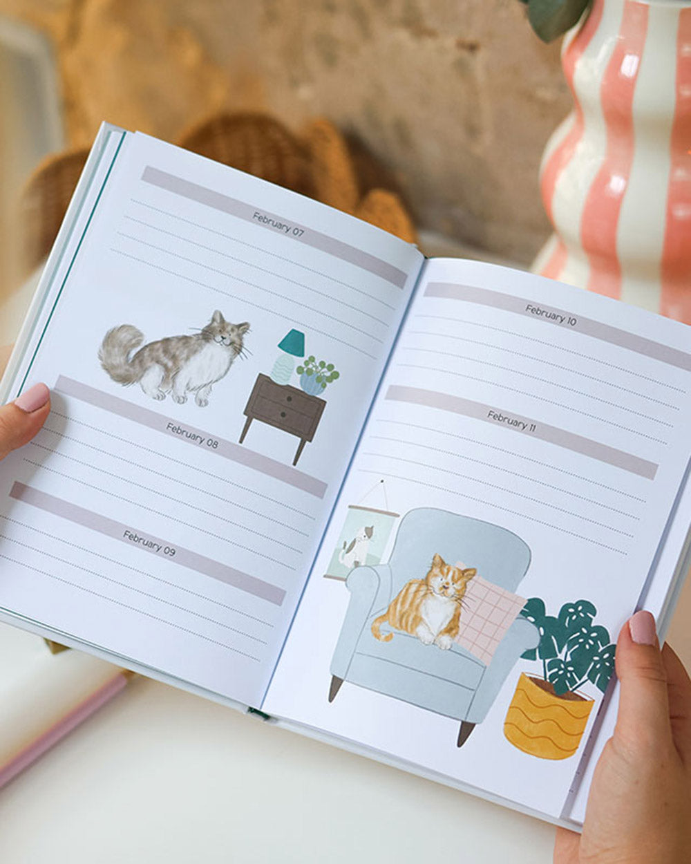 Diary For Cat Lovers Perpetual Planner Gift