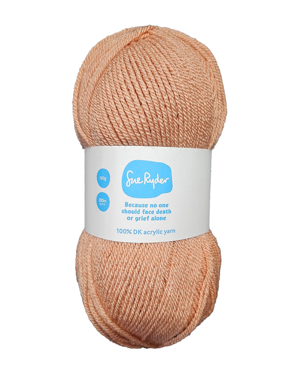 Single Ball Acrylic Yarn Double Knit Wool Pastel Peach