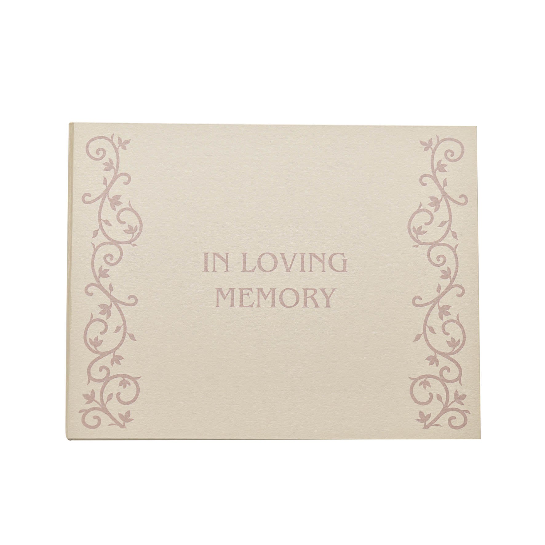 Funeral Memory Guest Book Condolence Leatherette Cream