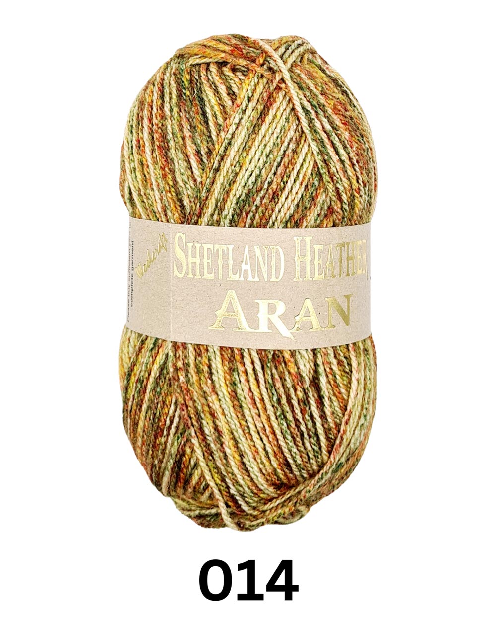 Woolcraft Shetland Heather Aran Yarn Wool 014 Gooseberry