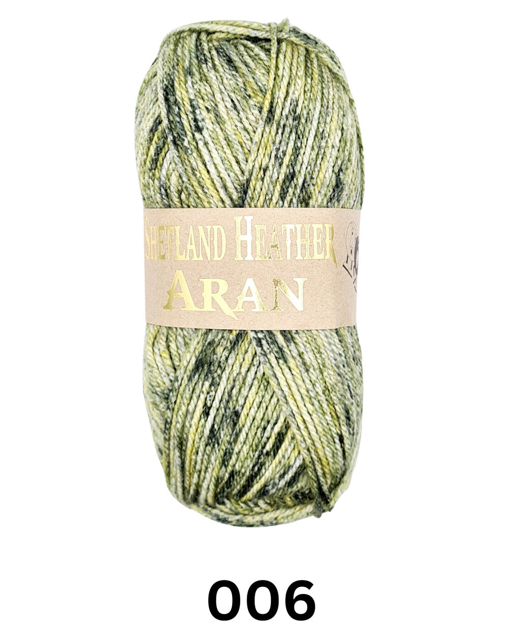 Woolcraft Shetland Heather Aran Yarn Wool 006 Willow