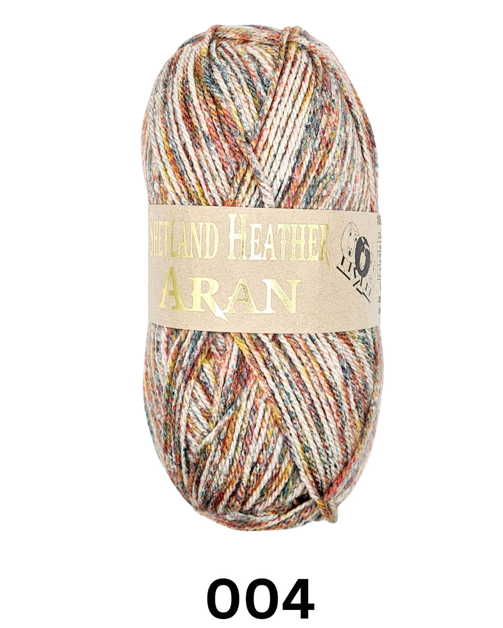Woolcraft Shetland Heather Aran Yarn Wool 004 Heather
