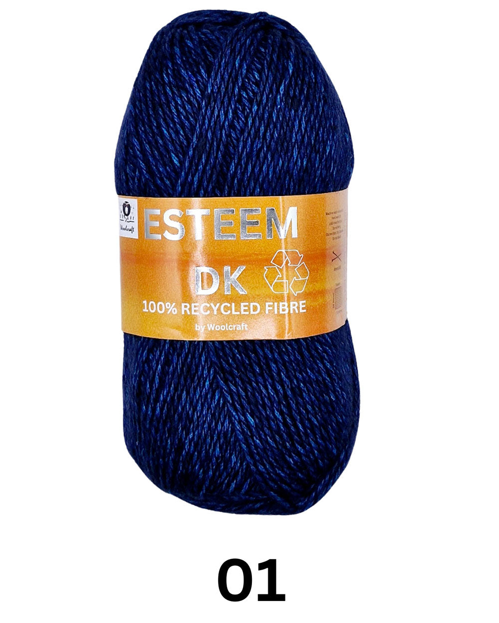 Woolcraft Esteem Recycled Wool Yarn DK 01 Marine