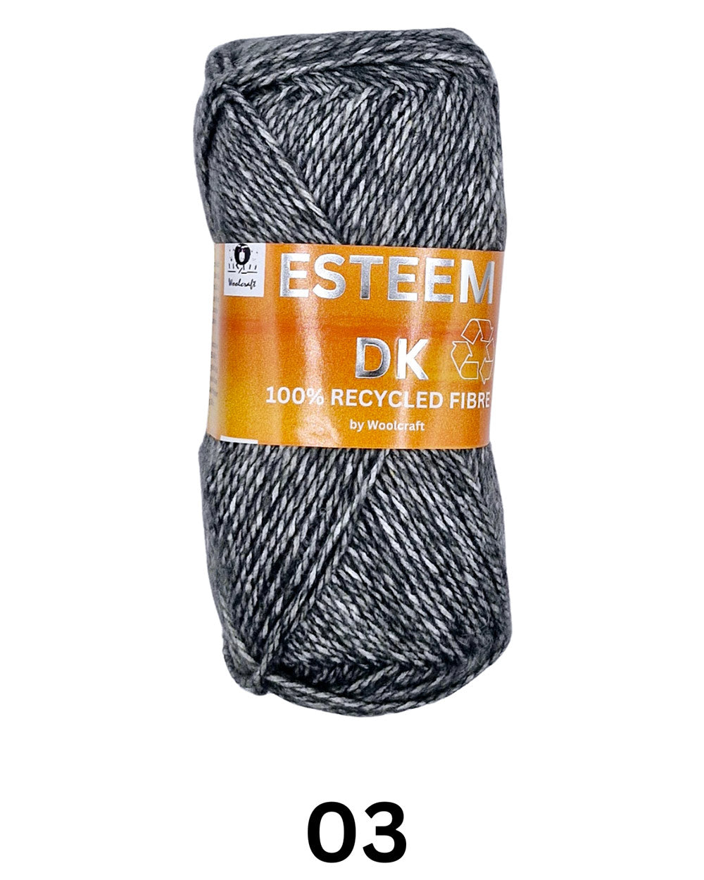Woolcraft Esteem Recycled Wool Yarn DK 03 Grey