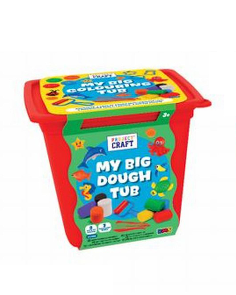Big Tub of Dough Fun Craft Kit 3+ boxed on a white back ground