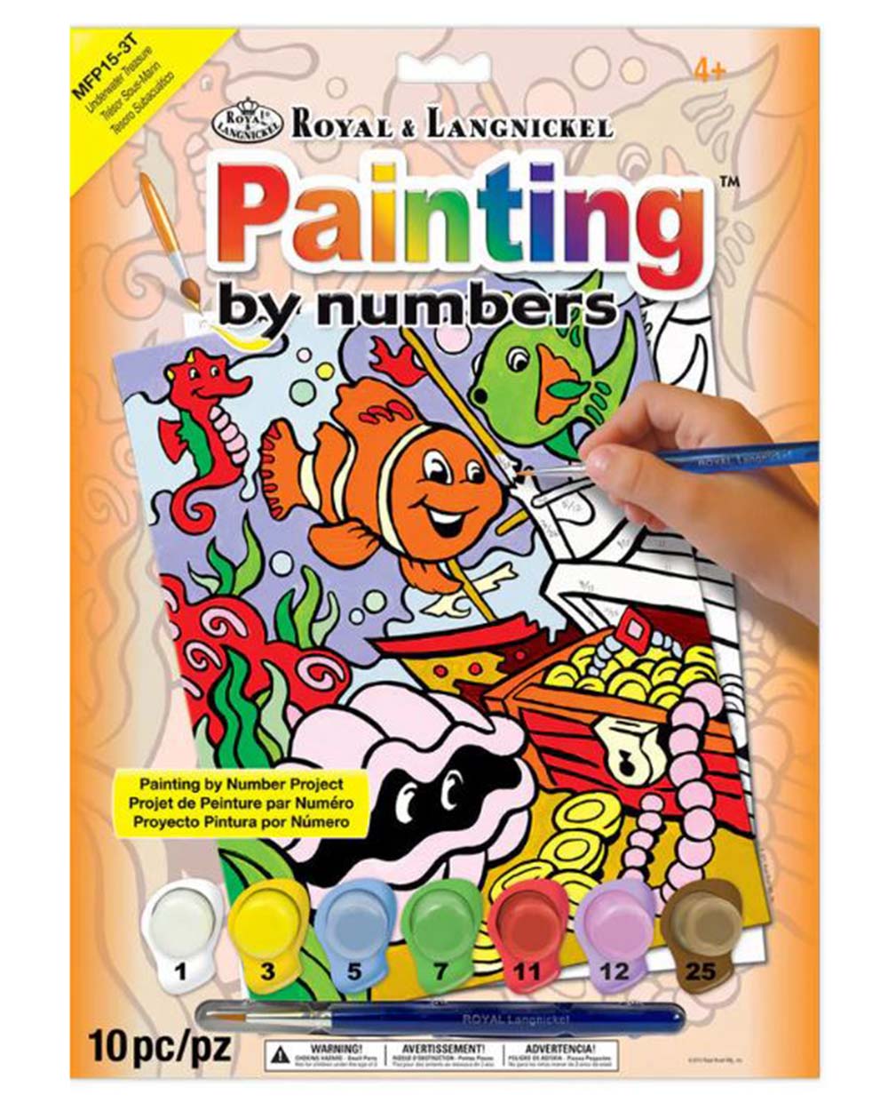 My First Paint By Number Kit Underwater Treasures Age 4+