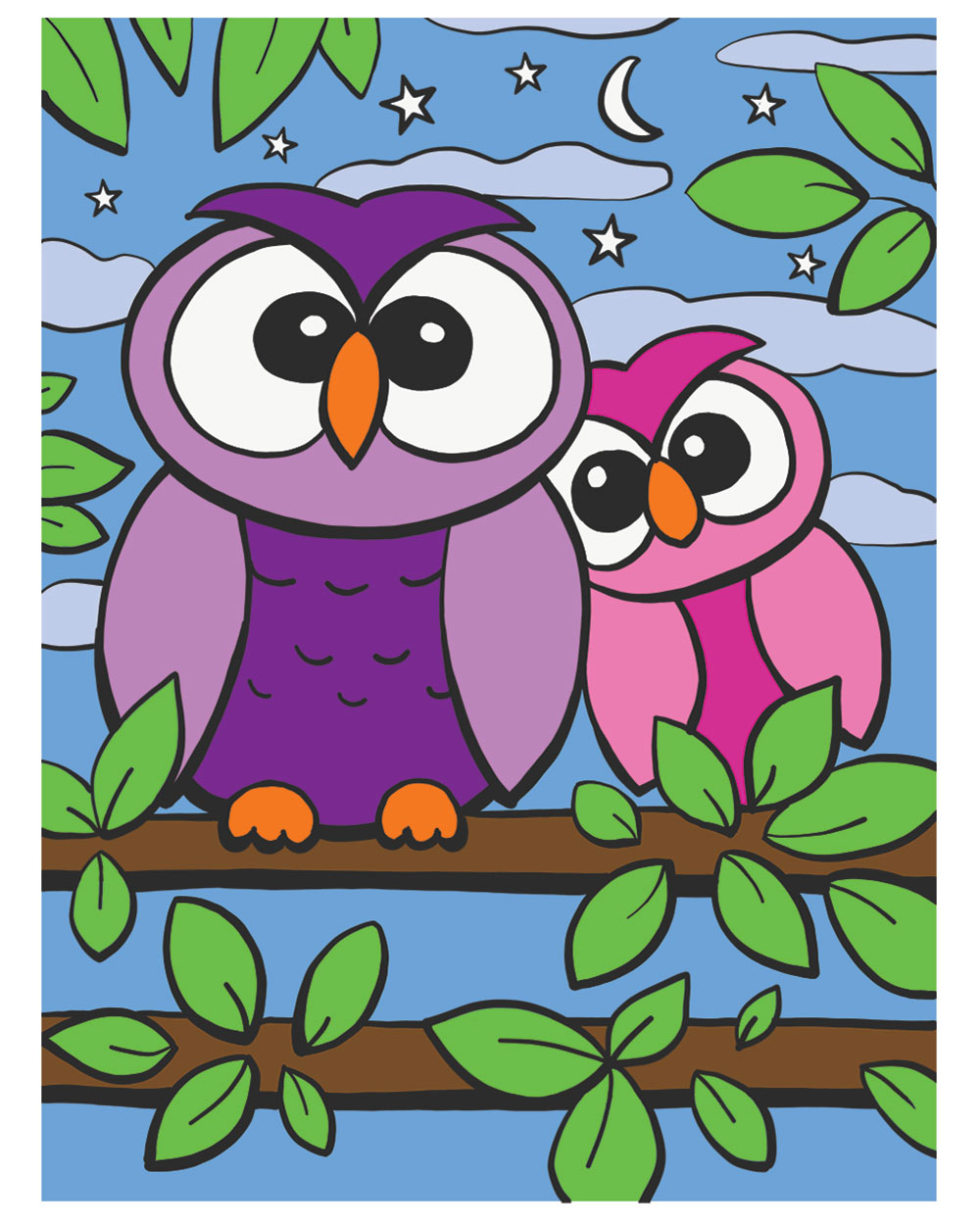 My First Paint By Number Kit Owls Age 4+