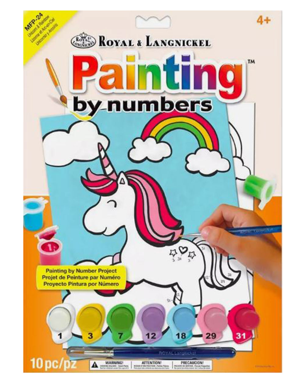 My First Paint By Number Kit Unicorn Rainbow Age 4+