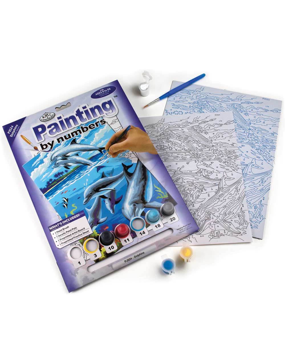 Painting By Numbers Kit Dolphins Age 8+