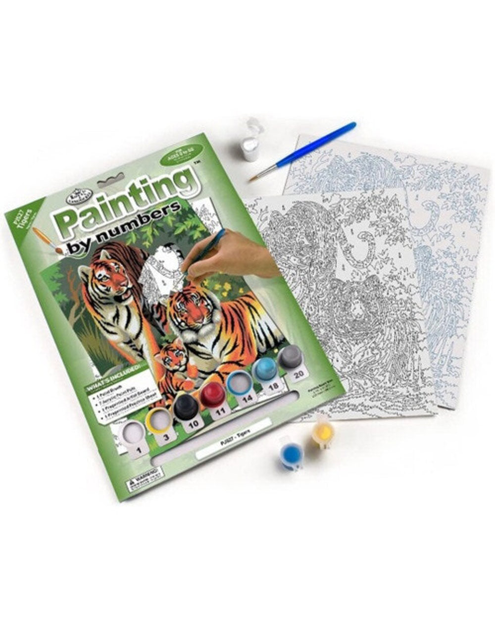 Painting By Numbers Kit Tigers And Cub Age 8+