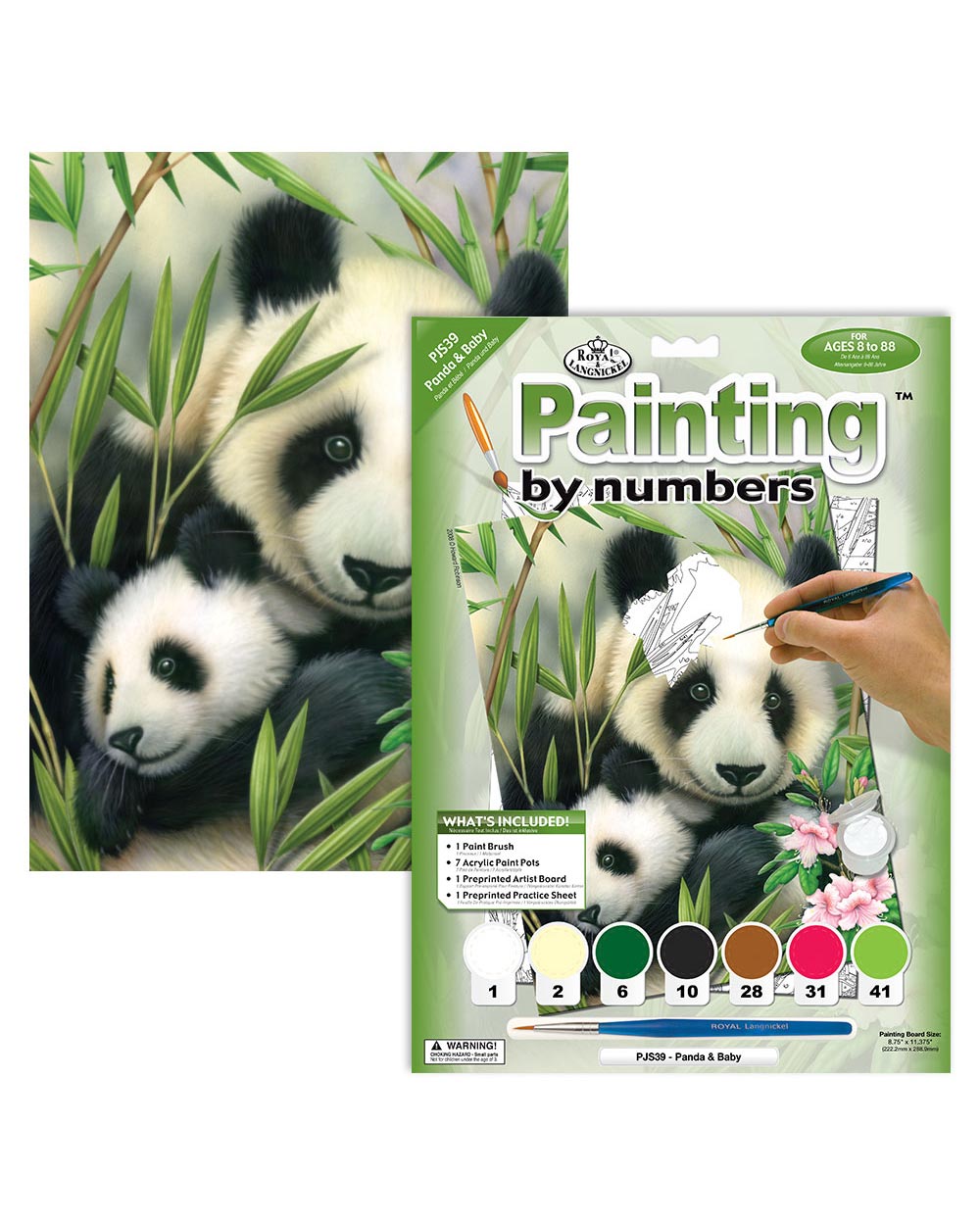 Painting By Numbers Kit Panda & Baby Age 8+