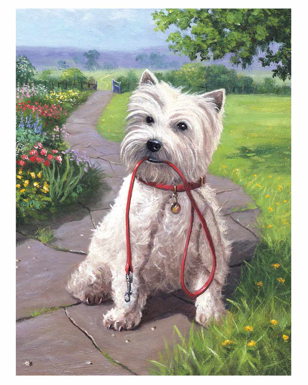 Painting By Numbers Kit Time For A Walk Westie Dog Age 8+