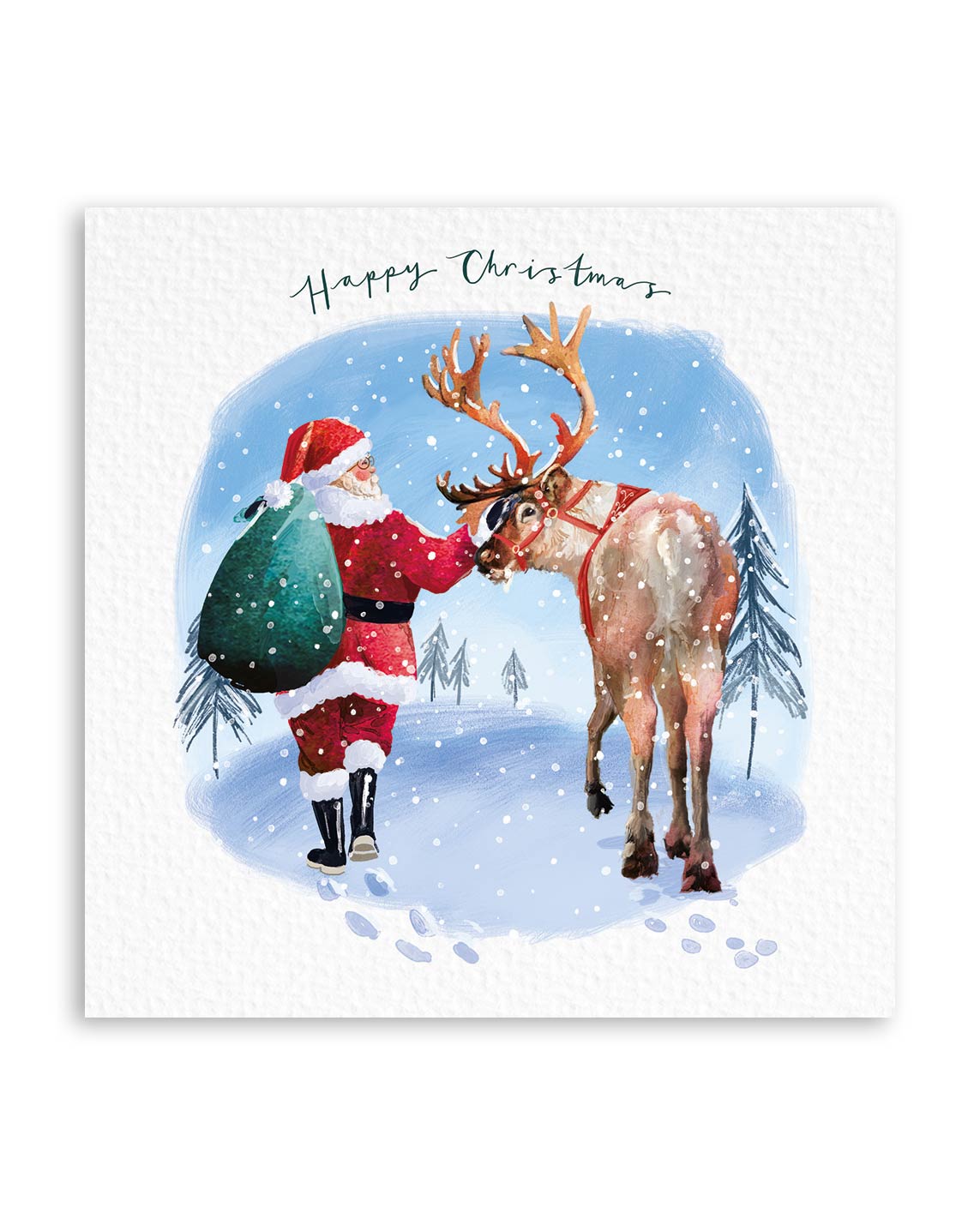 Charity Christmas Cards Santa Reindeer 10 Pack