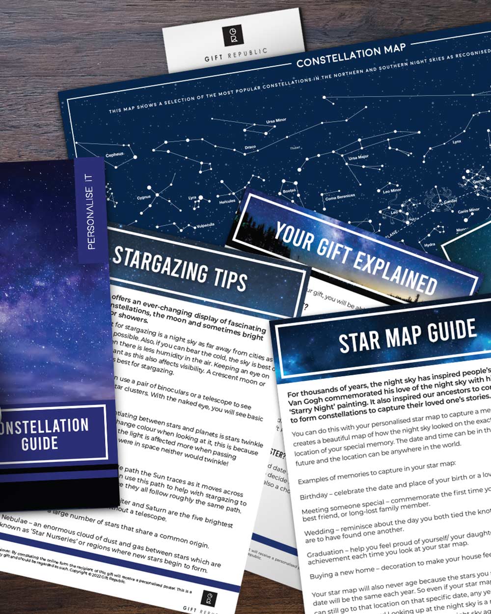 Personalised Star Map Gift Pack Celestial Present