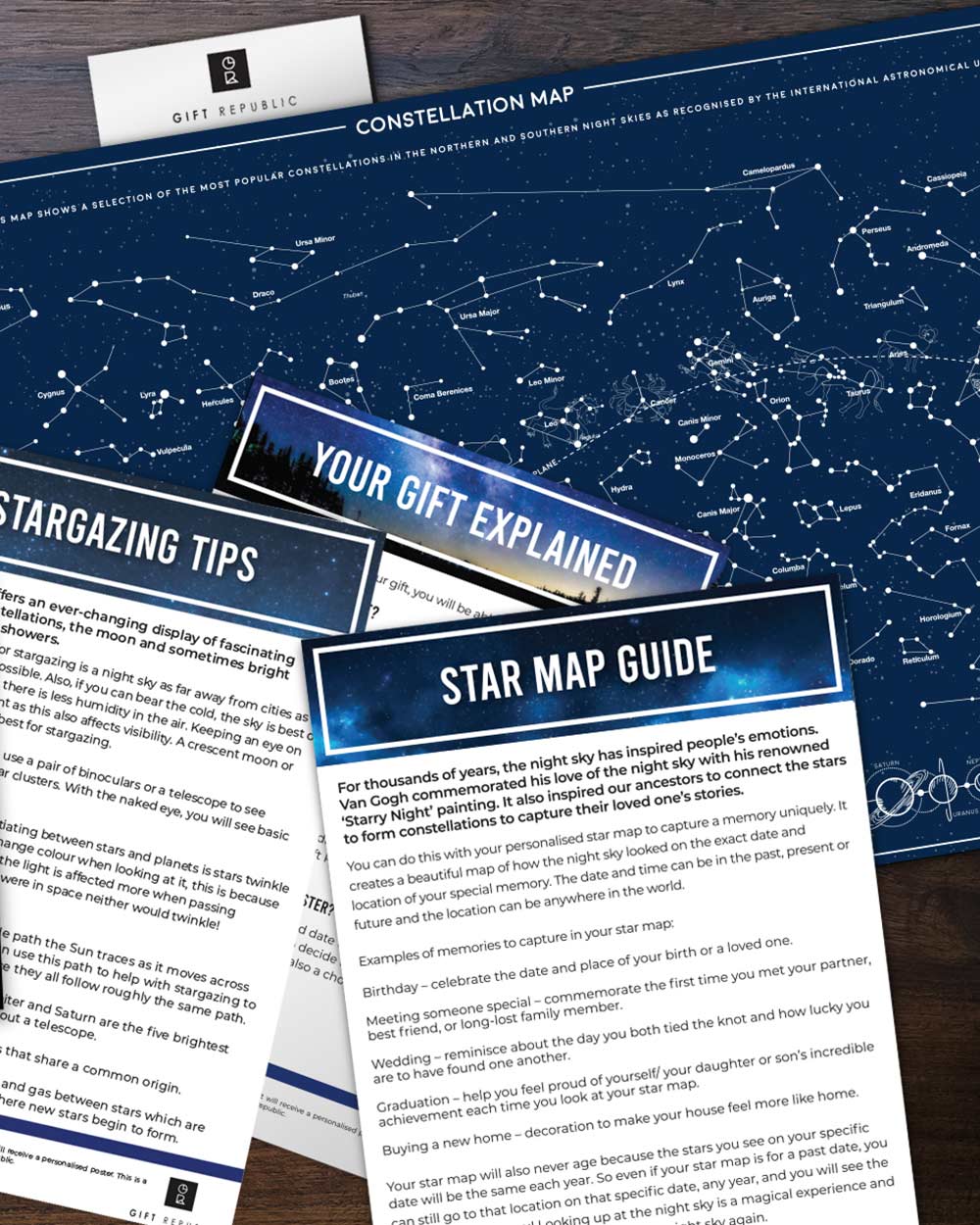 Personalised Star Map Gift Pack Celestial Present