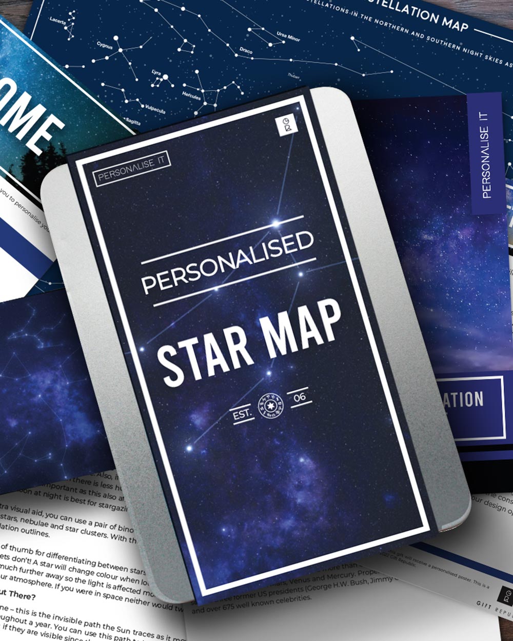 Personalised Star Map Gift Pack Celestial Present