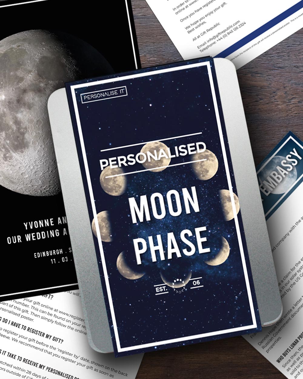 Personalised Moon Phase Gift Pack Celestial Present