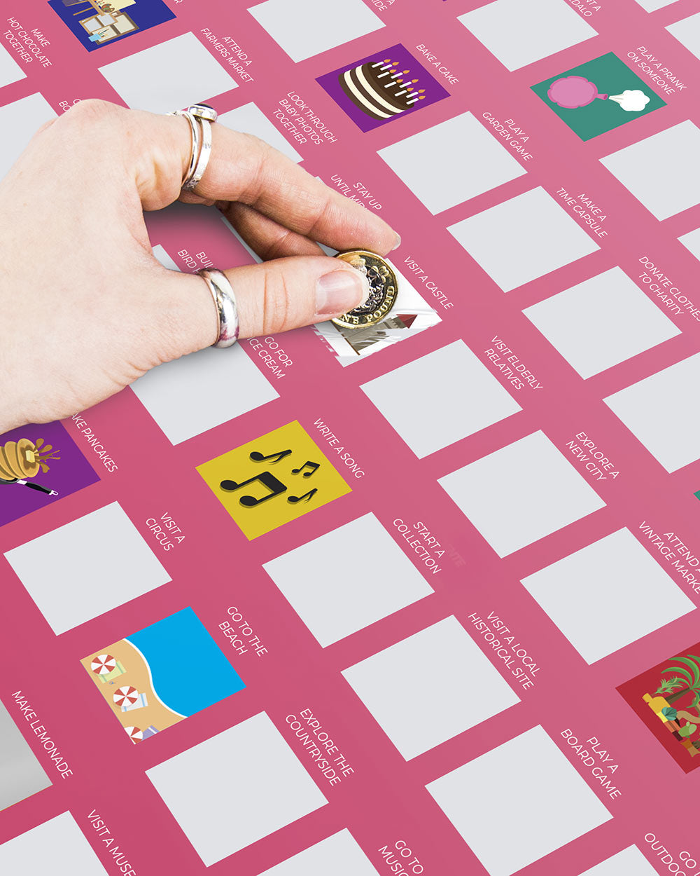 100 Things To Do With Mum Bucket List Scratch Poster lifestyle