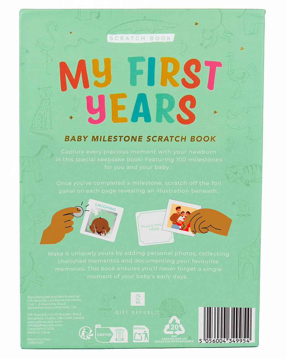 Baby Milestone Bucket List Scratch Book New Baby