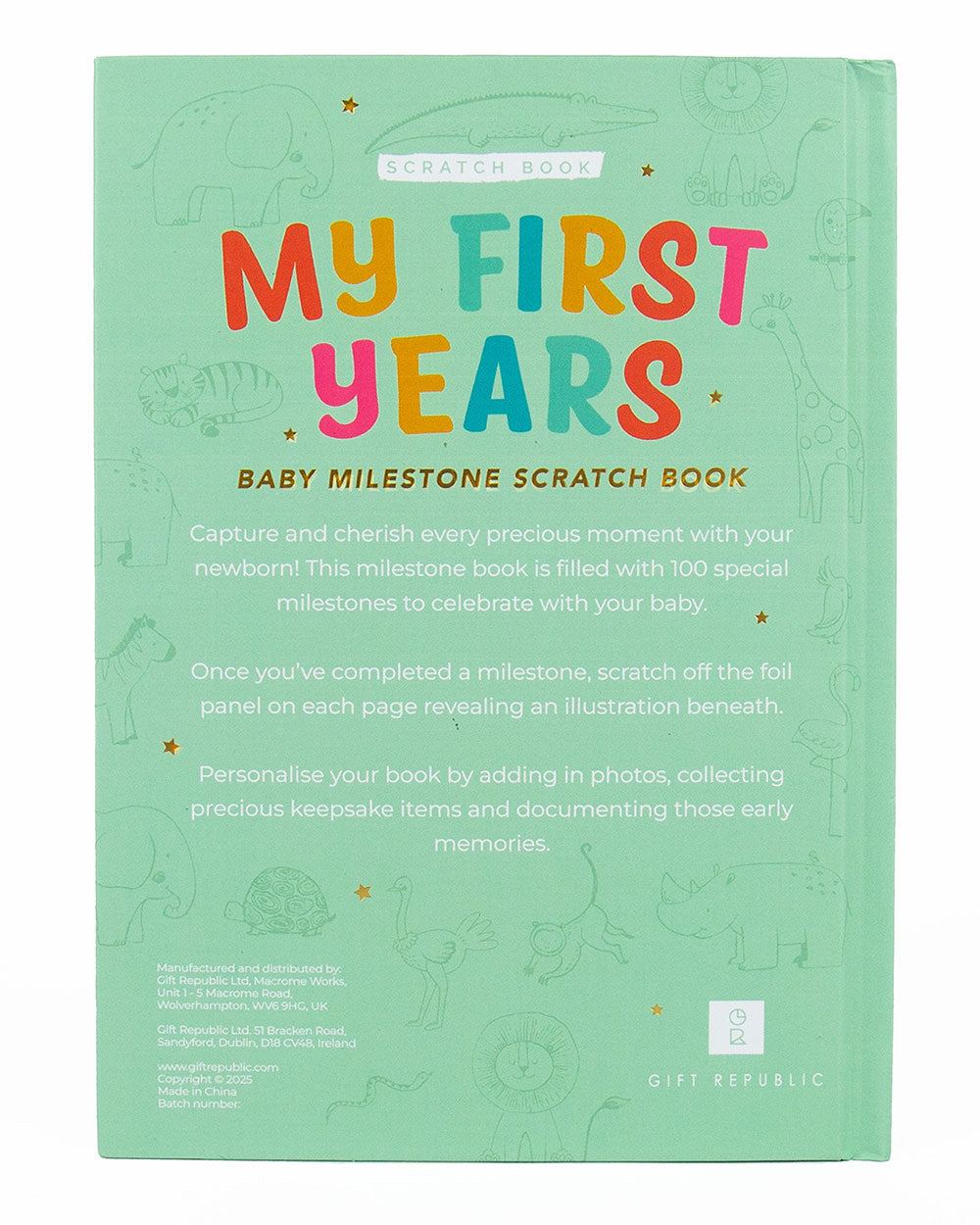 Baby Milestone Bucket List Scratch Book New Baby