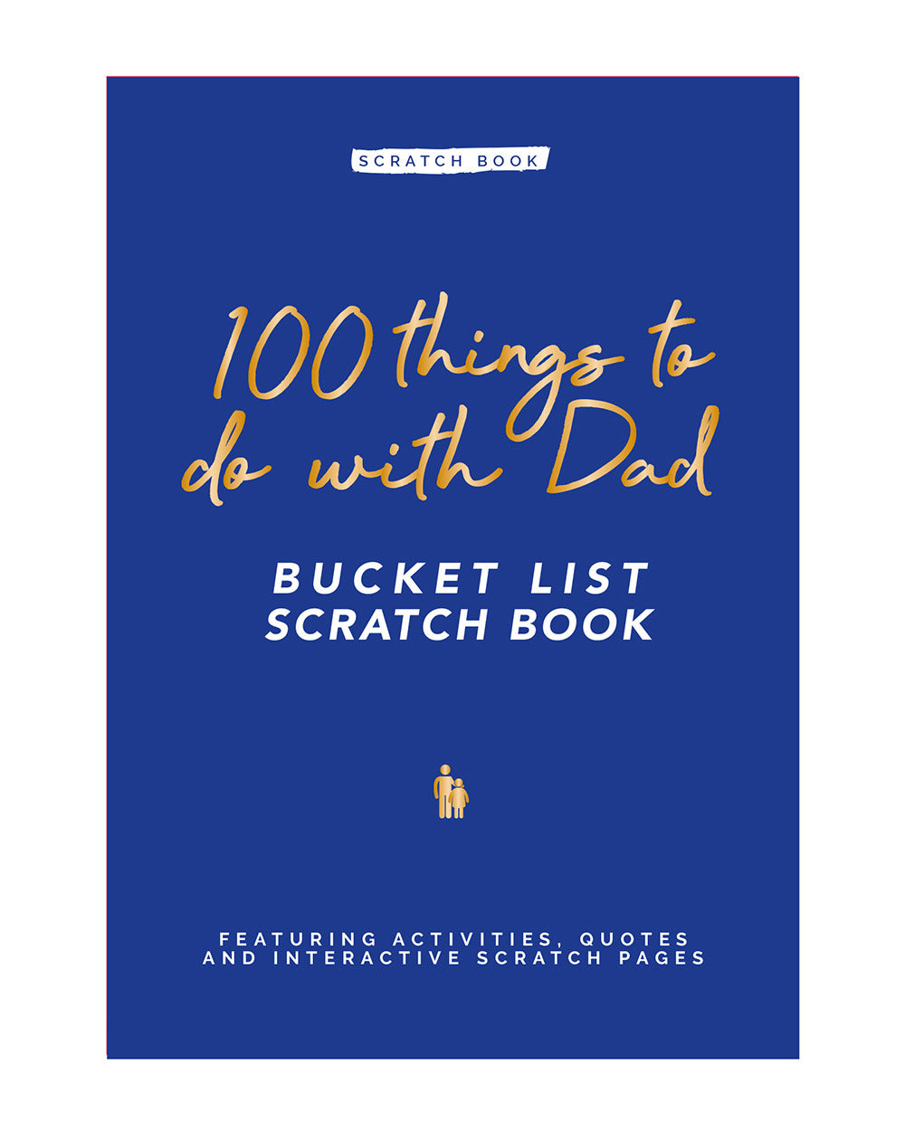 100 Things To Do With Dad Scratch Book Activity on a white back ground
