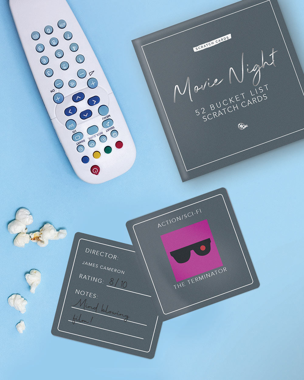 Movie Night Bucket List Scratch Cards Gift Idea