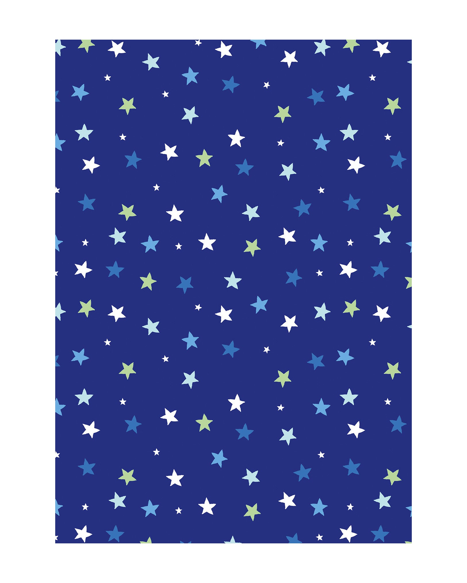 Gift Wrapping Paper Blue Stars