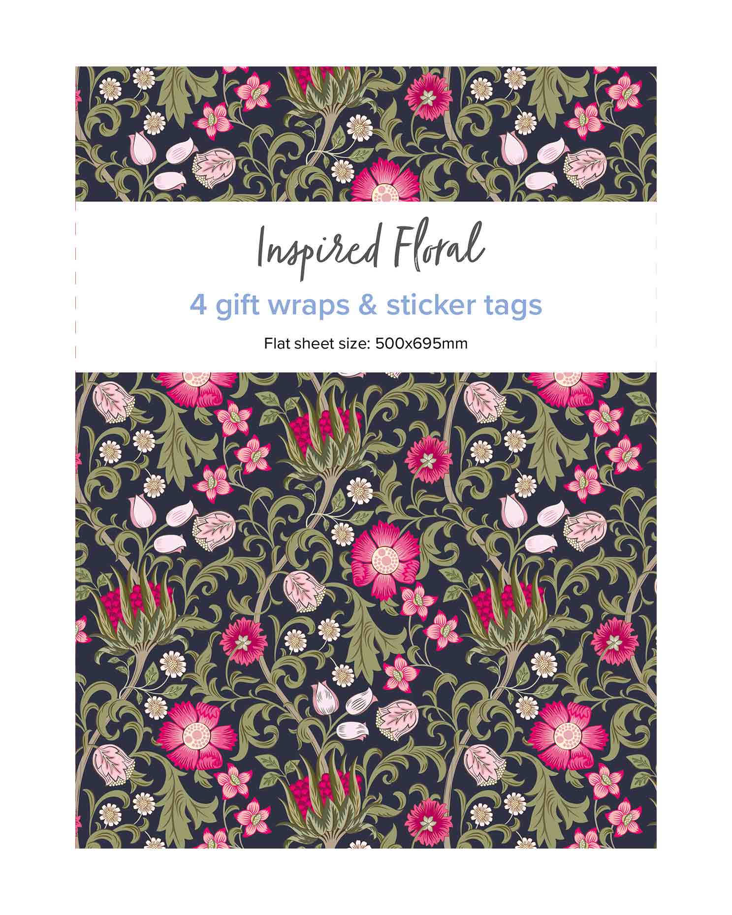Gift Wrapping Paper Inspired Floral